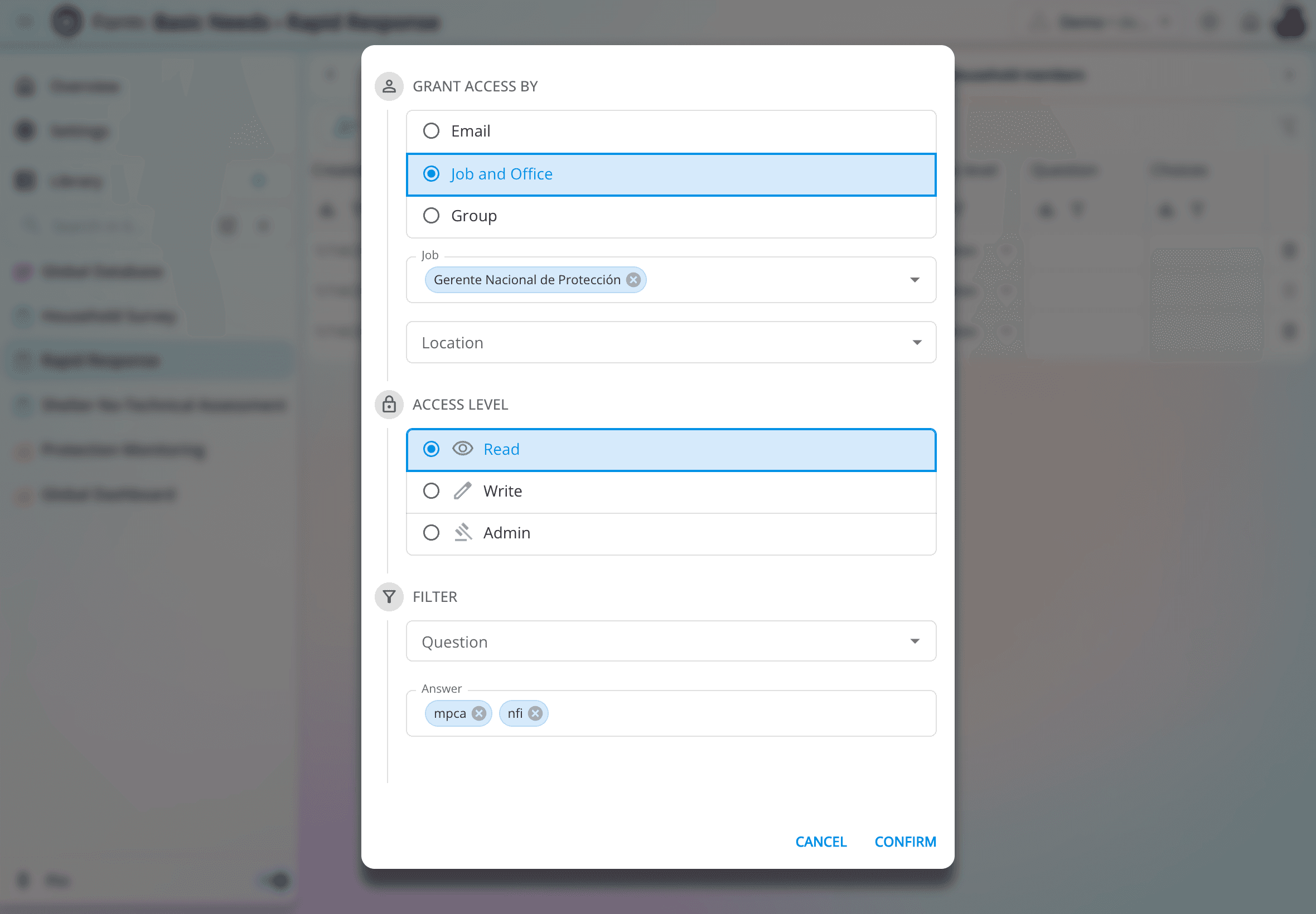 Granular access control